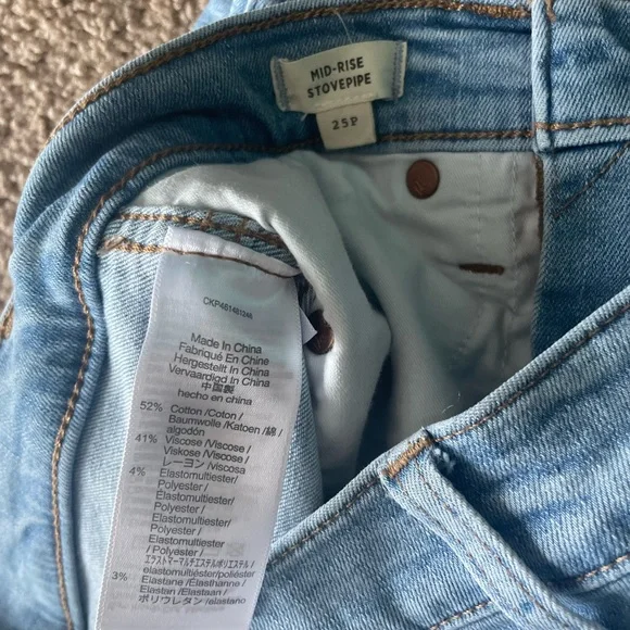 Madewell Mid Rise Stovepipe jeans - Picture 3 of 9